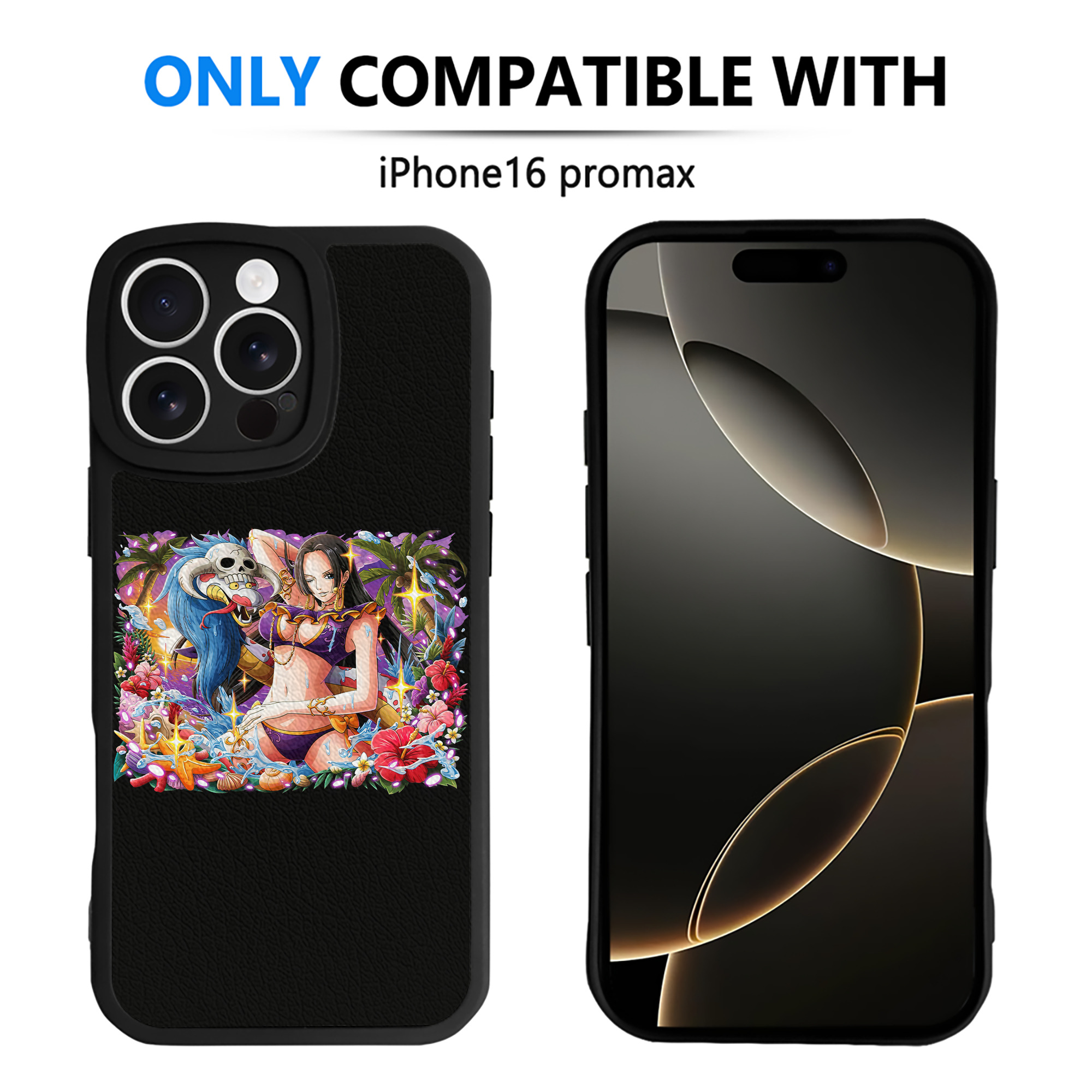 （画像用） ワンピース ボア・ハンコック ONE PIECE Boa·Hancock 【iPhone 16シリーズ対応】シリコンスマホケース（レザー調） 材質：シリコン